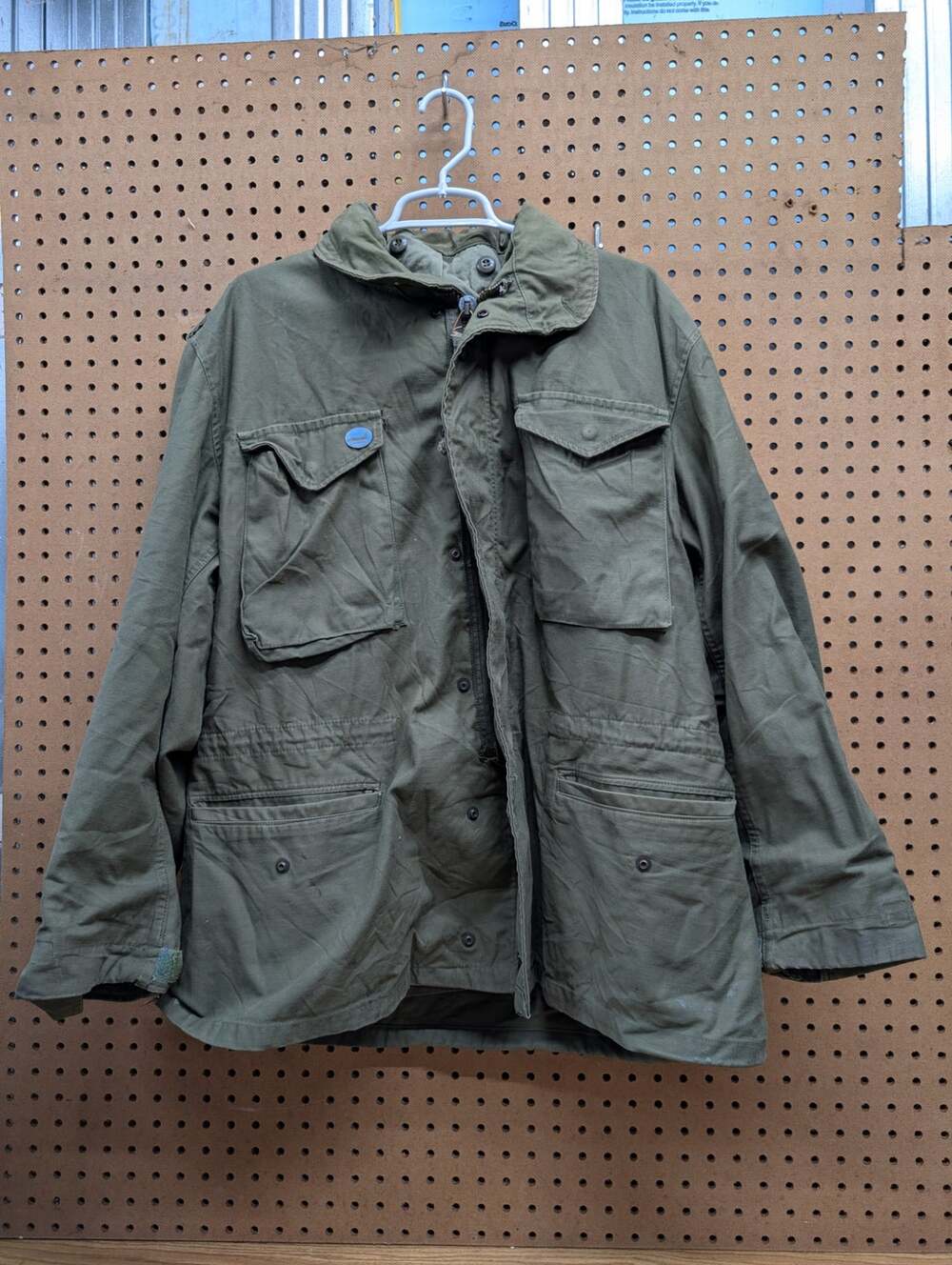 Vintage 1971 Vietnam Era US Army M65 Field Jacket Olive Green Large Regular
